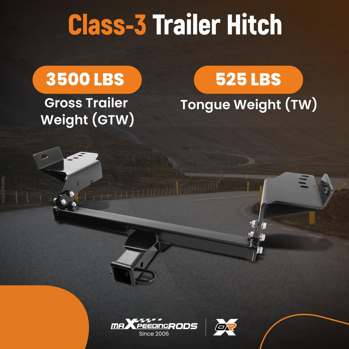 maXpeedingrods Class 3 Trailer Hitch, 2 Inch Receiver, Tow Hitch Receiver for Ford Escape SEL/SE/S/Titanium 2013 2014 2015 2016 2017 2018 2019