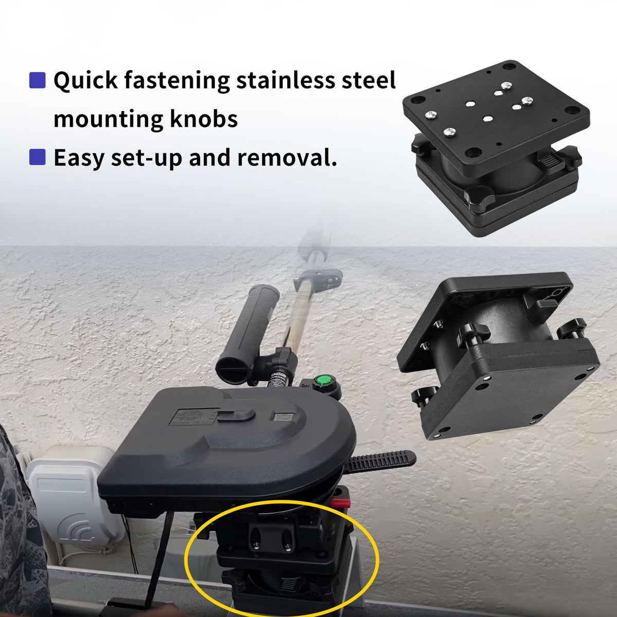 XQK 2 PCS 1026 Swivel Pedestal Mount for Models Black Small