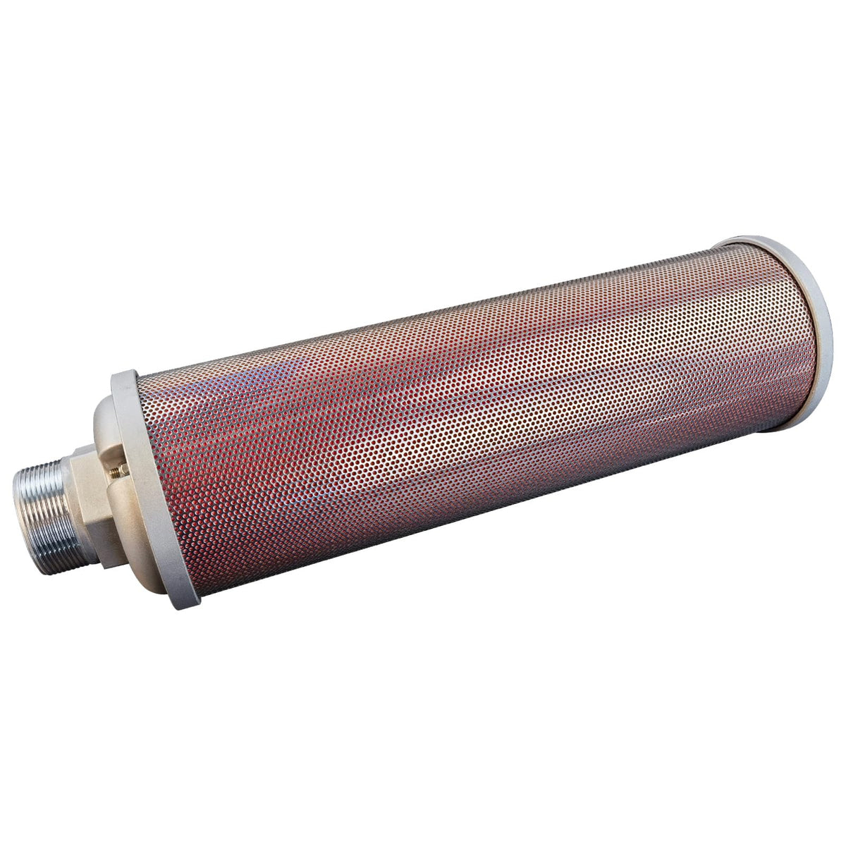 X20 Air Compressor Muffler 2" NPT Male,Single Chamber 145 PSI exhaust muffler, used for replacing parts of air compressors, compressor dryers, compressed air equipment, and systems