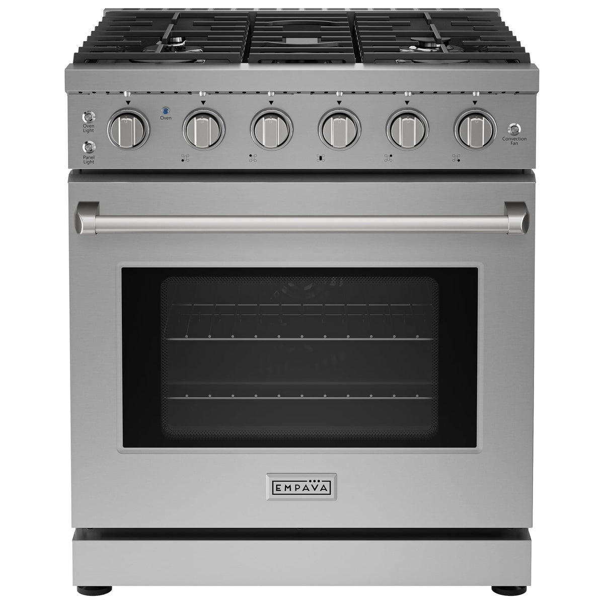 Empava ProStyle 30" Gas Range: True Convection, 18K BTU Power Burner & 4.55 Cu. Ft.Oven, Freestanding/Slide-in Stainless Steel Stove, CSA Certified