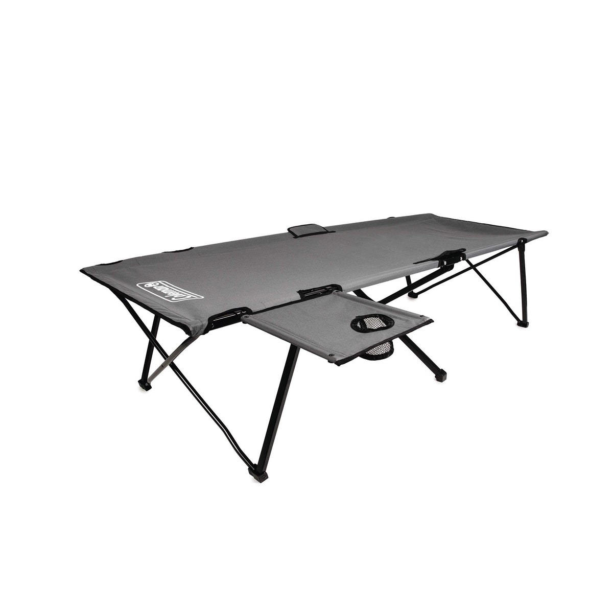 Coleman Pack-Away Big ‘n Tall Camping Cot with Removable Side Table, Extra Wide Cot Fits Adults up to 6ft 6in or 300lbs, Carry Bag Included