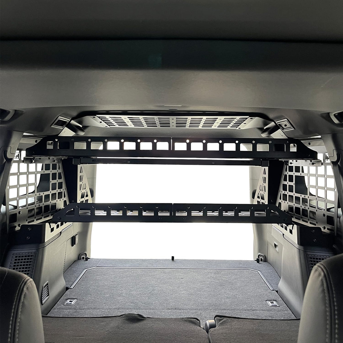 HIGH FLYING 2024 2025 2026 for Toyota Land Cruiser Prado LC250 Overhead Molle Roof Panels Shelf Storage Organizer Interior Rear Cargo Racks (Roof Shelf)