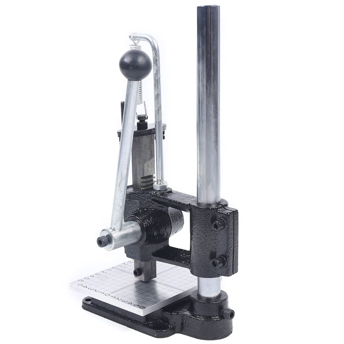 Leather Hole Puncher, DIY Leather Imprinting Machine with PP Plate and Aluminum Plate, Manual Press Puncher Embossing Stamping Tools Pressure Bronzing Kits for Punching, Pronging, Stamping Process