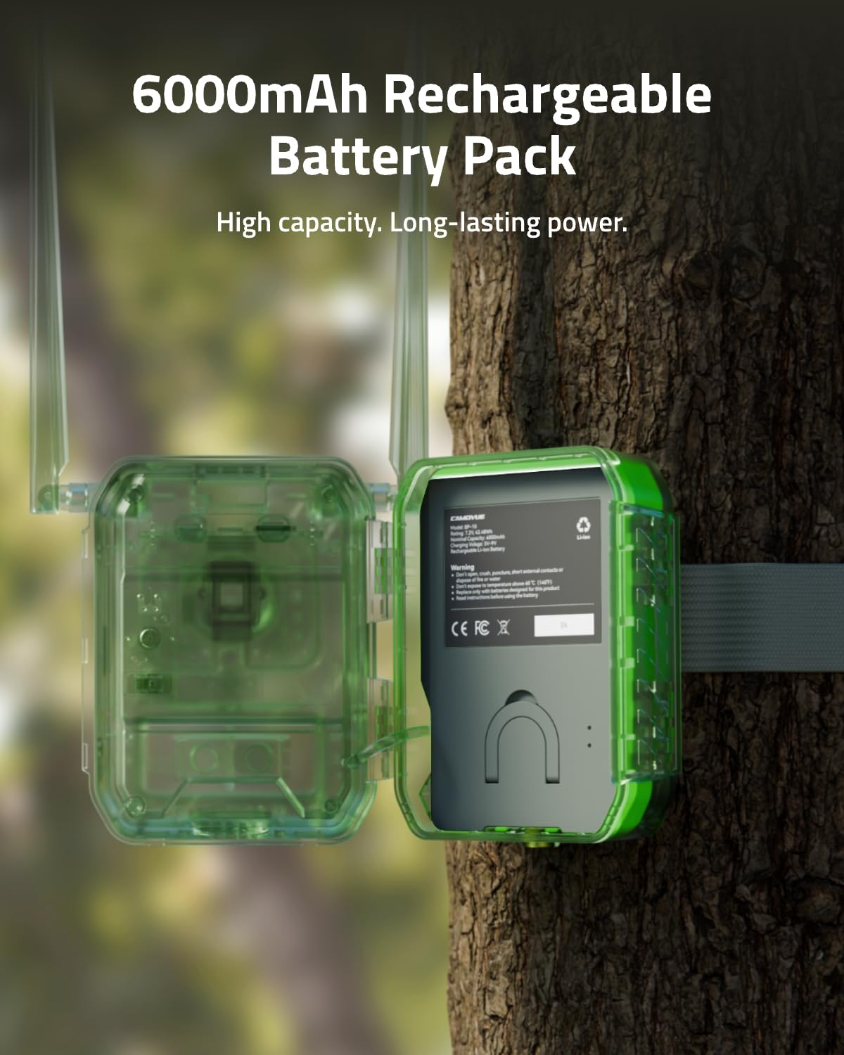 CAMOVUE True 4K 4G LTE Cellular Hunting Camera Outdoor+Battery Pack+64G SD Card, 0.2s Trigger Speed, Game or Trail Camera with GPS, Non-Glow IR Night Vision, SIM Card, Motion Capture, Talon Pro Kit