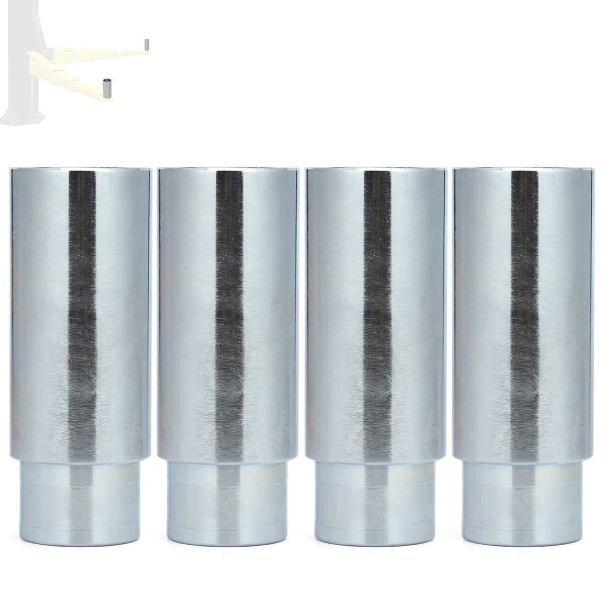 Atesilor 4pcs Upgraded 60mm Lift Adapter with Limit Slot, 6 Inch Extension Stack Truck Adapter for 2 Post Car Lift Bridge Jack, Fit for Challenger 2 Post Lift
