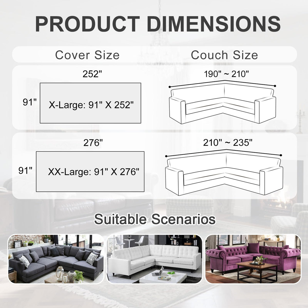 SYJOVIA 1OO% Waterproof Sectional Couch Covers for Dogs L Shaped Corner Sofa Cover Washable Chenille Sofa Slipcovers Blanket Modern Jacquard Pet Furniture Protector (91"x276", Beige Flower)