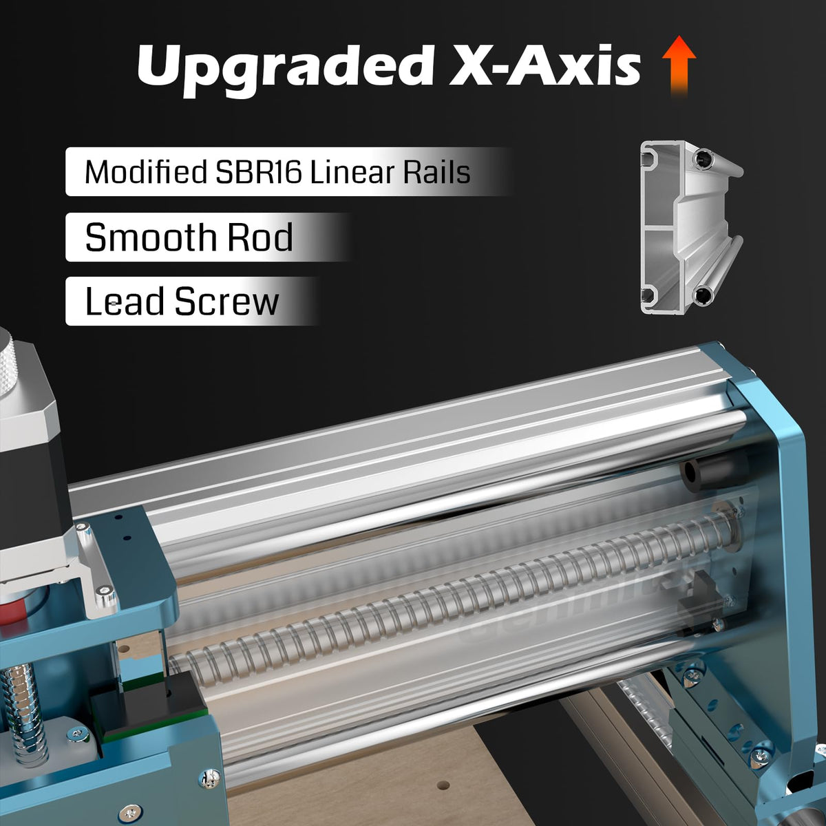 Genmitsu 4040-PRO MAX CNC Router + CFL55-33 5000mW Optical Power Laser Module, 710W Trimmer & Linear Rail Driven, Work Area 400 x 400 x 78mm, for Wood Metal Acrylic Cutting Milling, GRBL Control