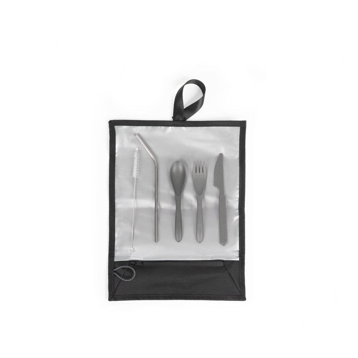 PICNIC TIME NHL Utah Hockey Club Tarana Lunch Bag Cooler with Utensils Made from Recycled Material, Lunch Box with Picnic Set, Upcycled Lunch Cooler Bag, (Carbon Black)
