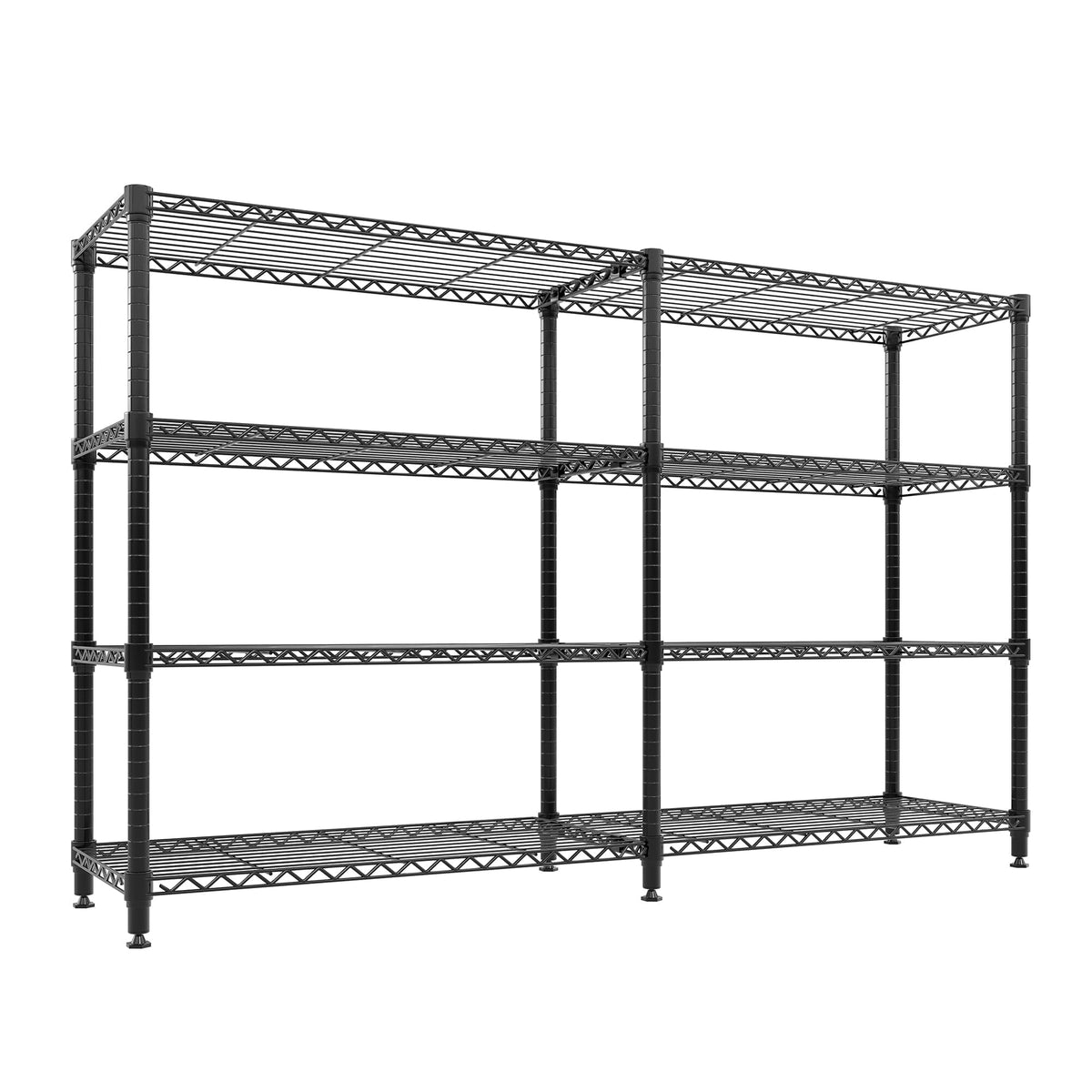 IDEALHOUSE Metal Storage Shelves 4 Tier, Adjustable Metal Shelving Unit, Heavy Duty Wire Shelf Storage Rack Organizer for Kitchen Pantry Home,1060LBS, 71" W x 15.7" D x 60" H
