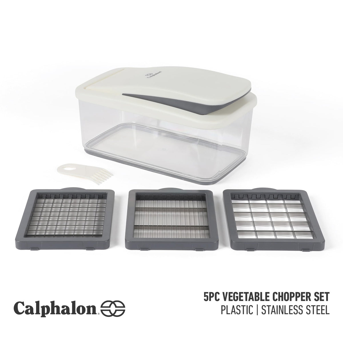 Calphalon Aero 5 in 1 Vegetable Chopper and Dicer, Food Chopper with Container