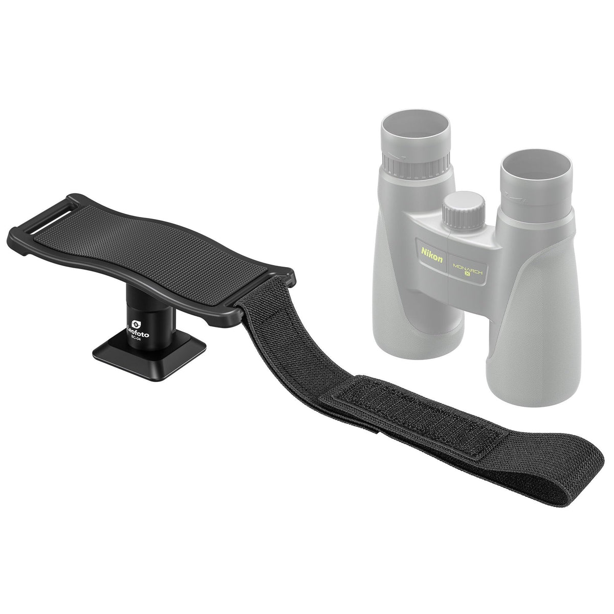 Leofoto Binocular Adapter Tray with Arca-Compatible Dovetail Mount, 360 Rotation, 3/8"-16 and 1/4"-20 Mounting Adapter (BC-04)