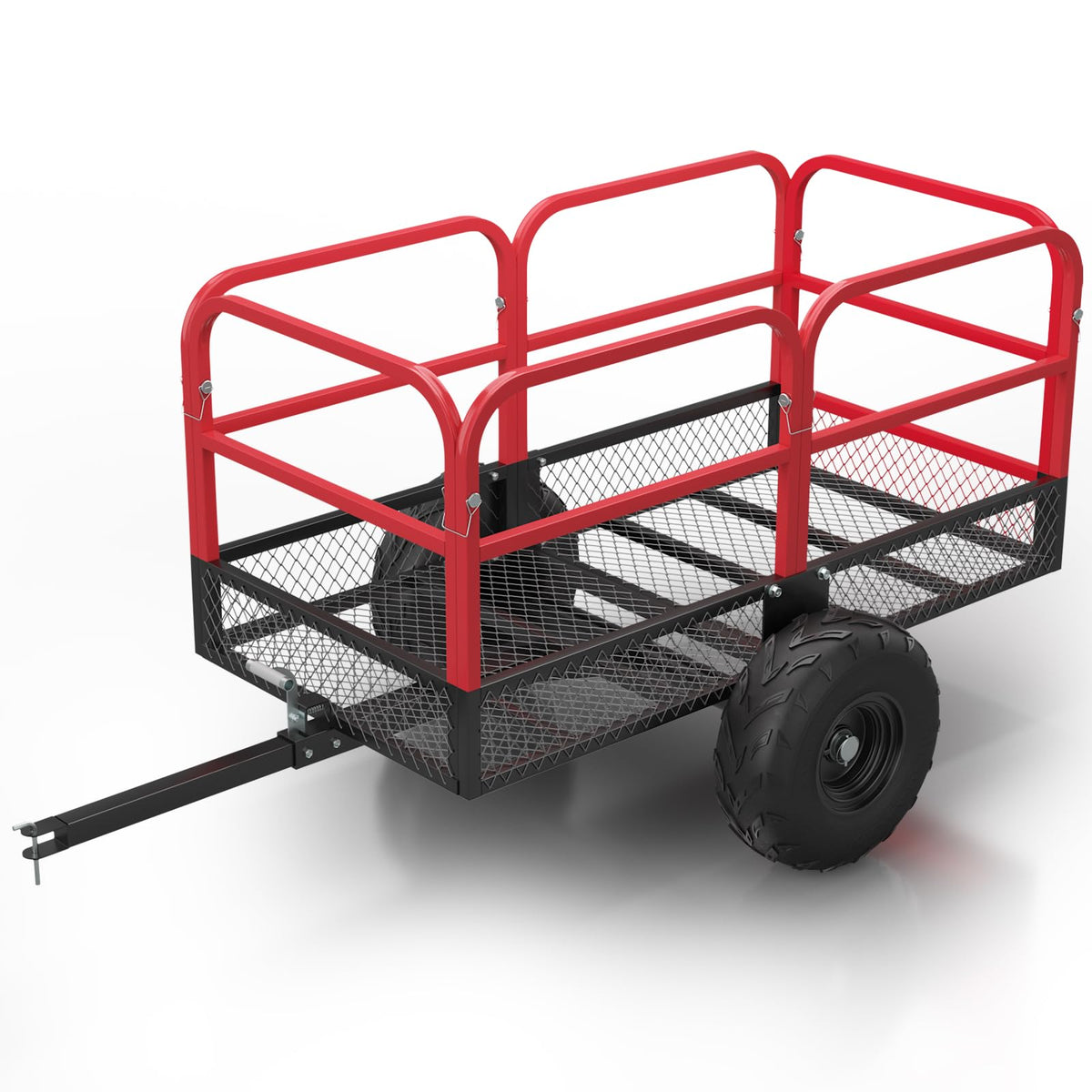 GAOMON Heavy Duty Utility Cart Cargo Trailer, 1700 Lbs 15 Cubic Feet, Yard Utility Trailer with Removable Sides and Handle, Garden Dump Cart for Hauling Behind Lawn & Garden Tractors
