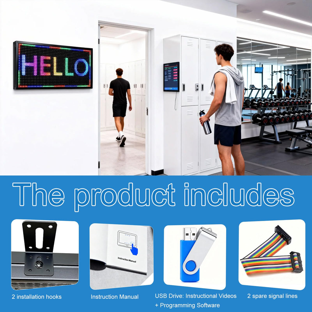 ZONTRONCM Outdoor Programmable Scrolling Waterproof Led Sign P10(26" * 14")