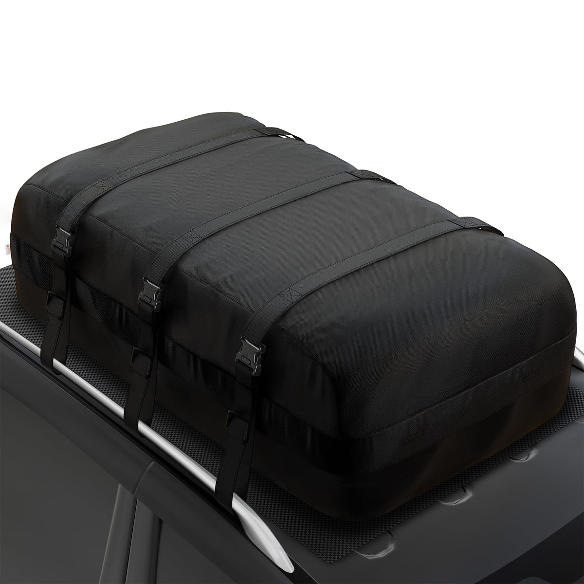 iBirdie Roof Rack Cargo Carrier 32.1 Cubic Feet, XXL Soft-Shell Rooftop Cargo Box, Waterproof Heavy Duty 1200D for Car with/Without Roof Rack, Includes Anti-Slip Mat, Door Hooks, 60x37x25 inches