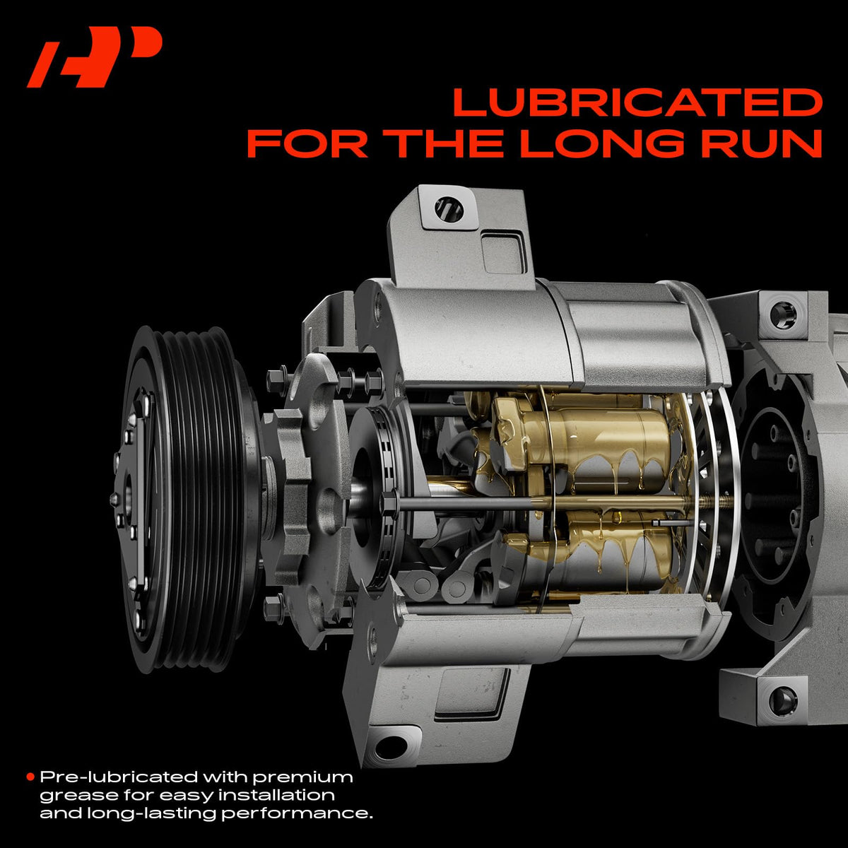A-Premium Air Conditioner AC Compressor with Clutch Compatible with Ford Focus 2.0L 2008-2011, Transit Connect 2.0L 2010-2013, with DKS-17DS Compressor