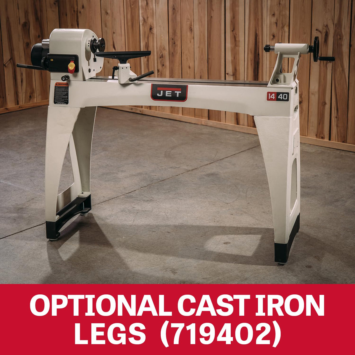 JET 14" x 40" Variable Speed Woodworking Lathe, Wood Turning Machine, 1 HP, 115/230V 1Ph (JWL-1440VS)