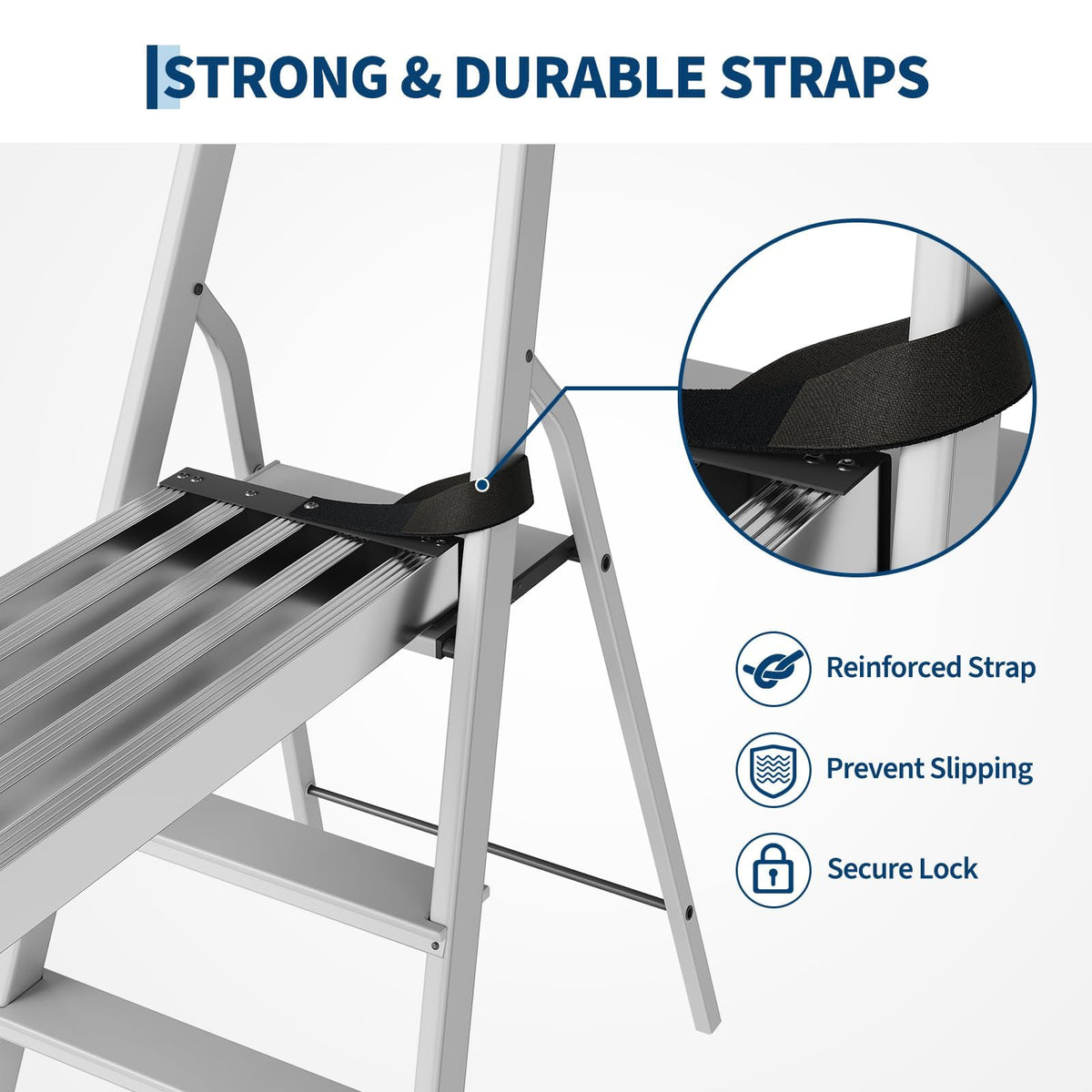 Telescoping Aluminum Work Plank, Heavy Duty Scaffold Platform Accessory, 6-9FT, 440LB Capacity, Anti-Slip, Portable Ladder Extension Board for Indoor/Outdoor Use