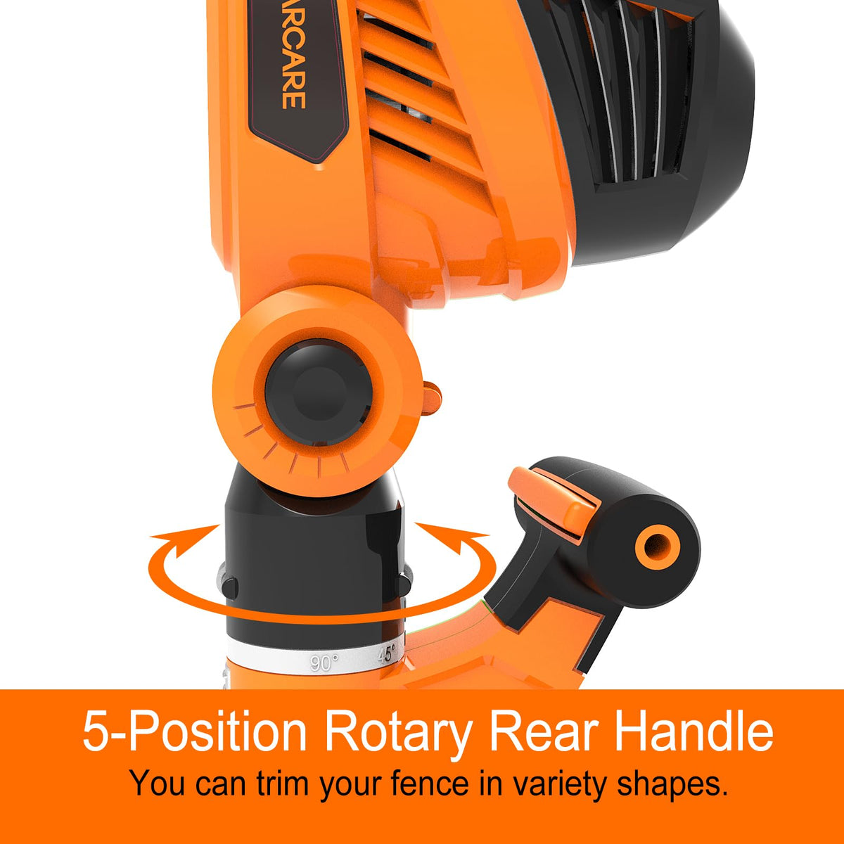 GARCARE 2 in 1 Hedge Trimmer Corded - 4.8A Telescopic Pole Hedge Trimmer, 18" Dual-Action Blade & Adjustable Head, Long Reach Branch Cutter for Tall Bushes