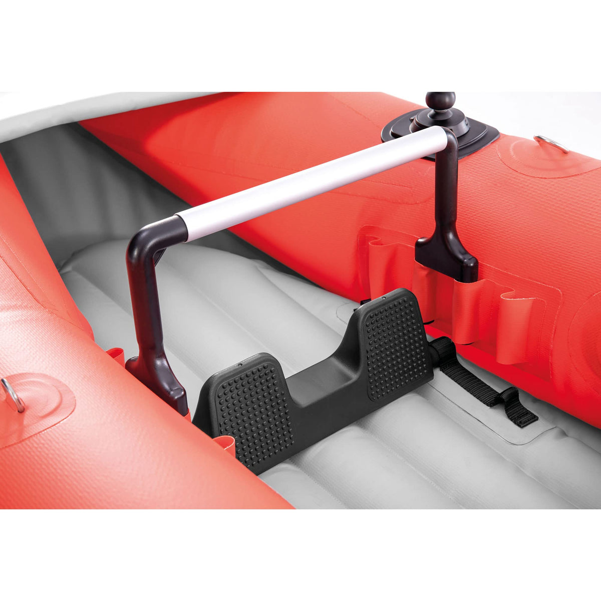 INTEX 68303EP Excursion Pro K1 Inflatable Kayak Set: Includes Deluxe 86in Kayak Paddles and High-Output Pump – SuperTough PVC – Adjustable Bucket Seat – 1-Person – 220lb Weight Capacity