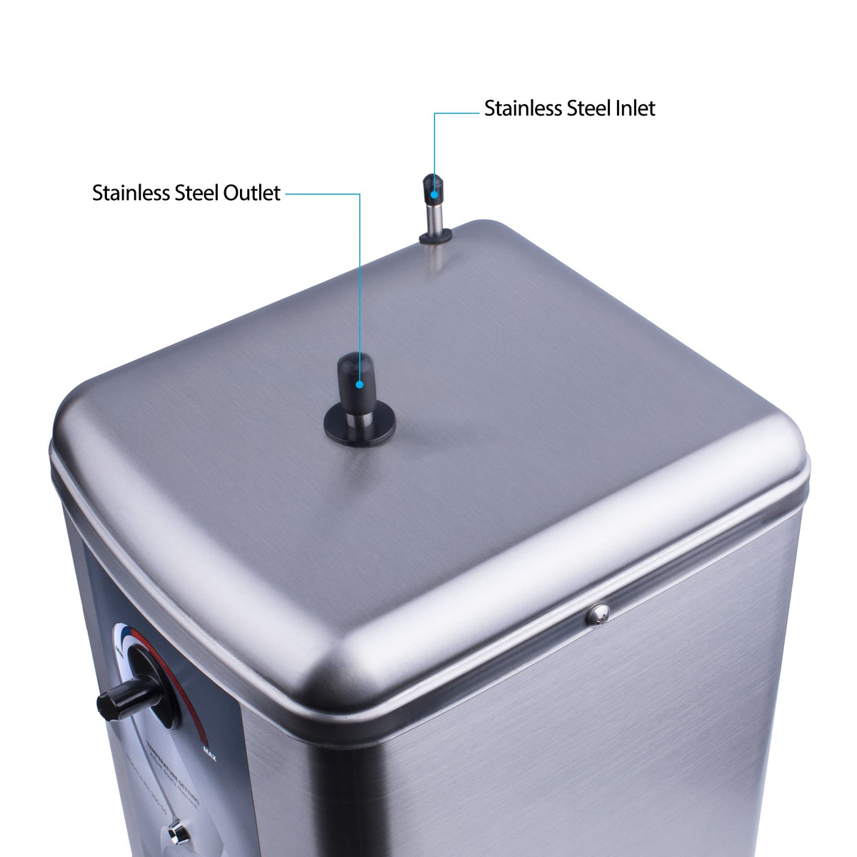 Ready Hot 40-RH-200-SS Instant Hot Water Dispenser System, 2.5 Quarts Manual Dial Tank Only, Stainless Steel