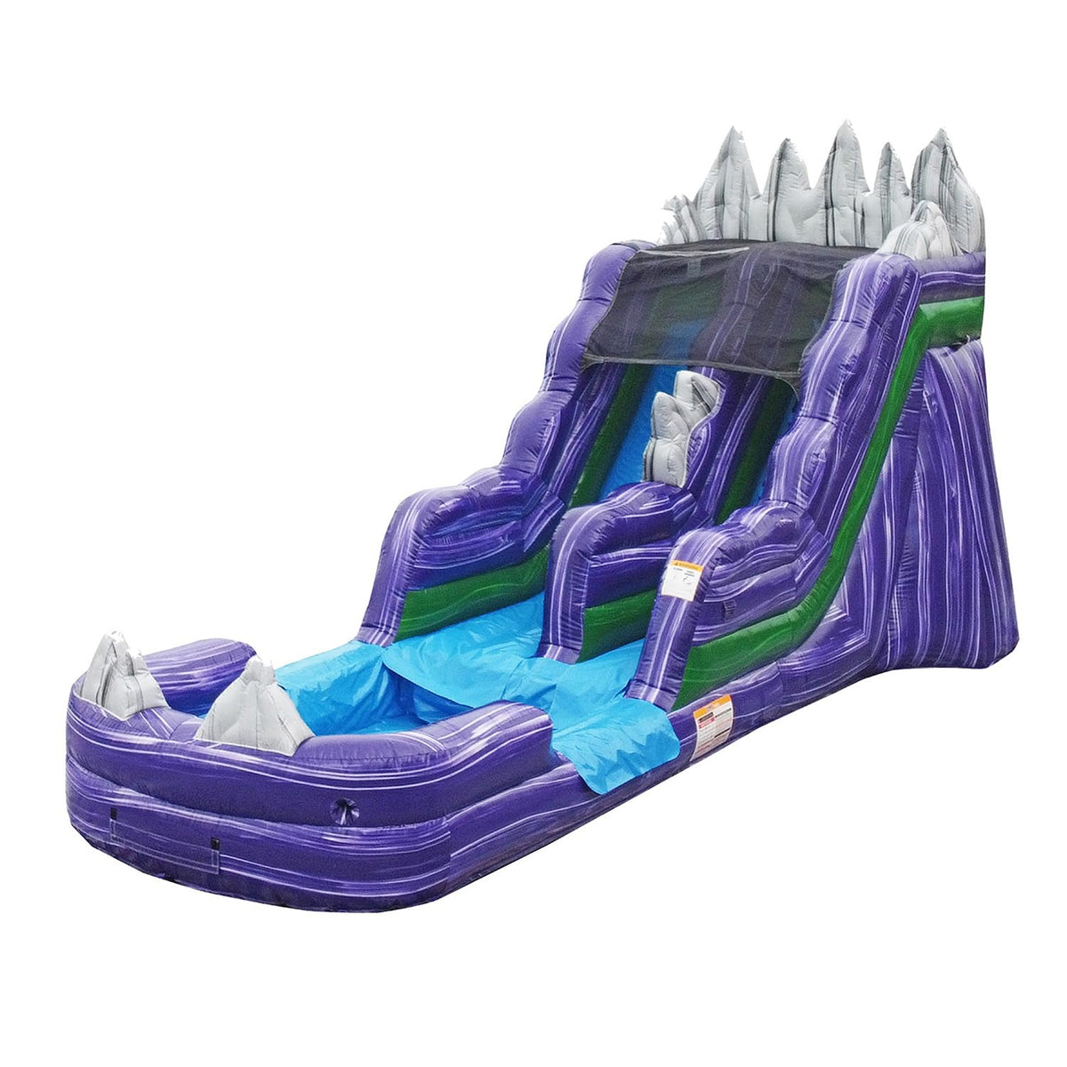 JumpOrange 15’ Dark Night Commercial Grade Water Slide with Splash Pool for Kids and Adults (with Blower), Outdoor Indoor, Wet Dry Use, Tall Inflatable