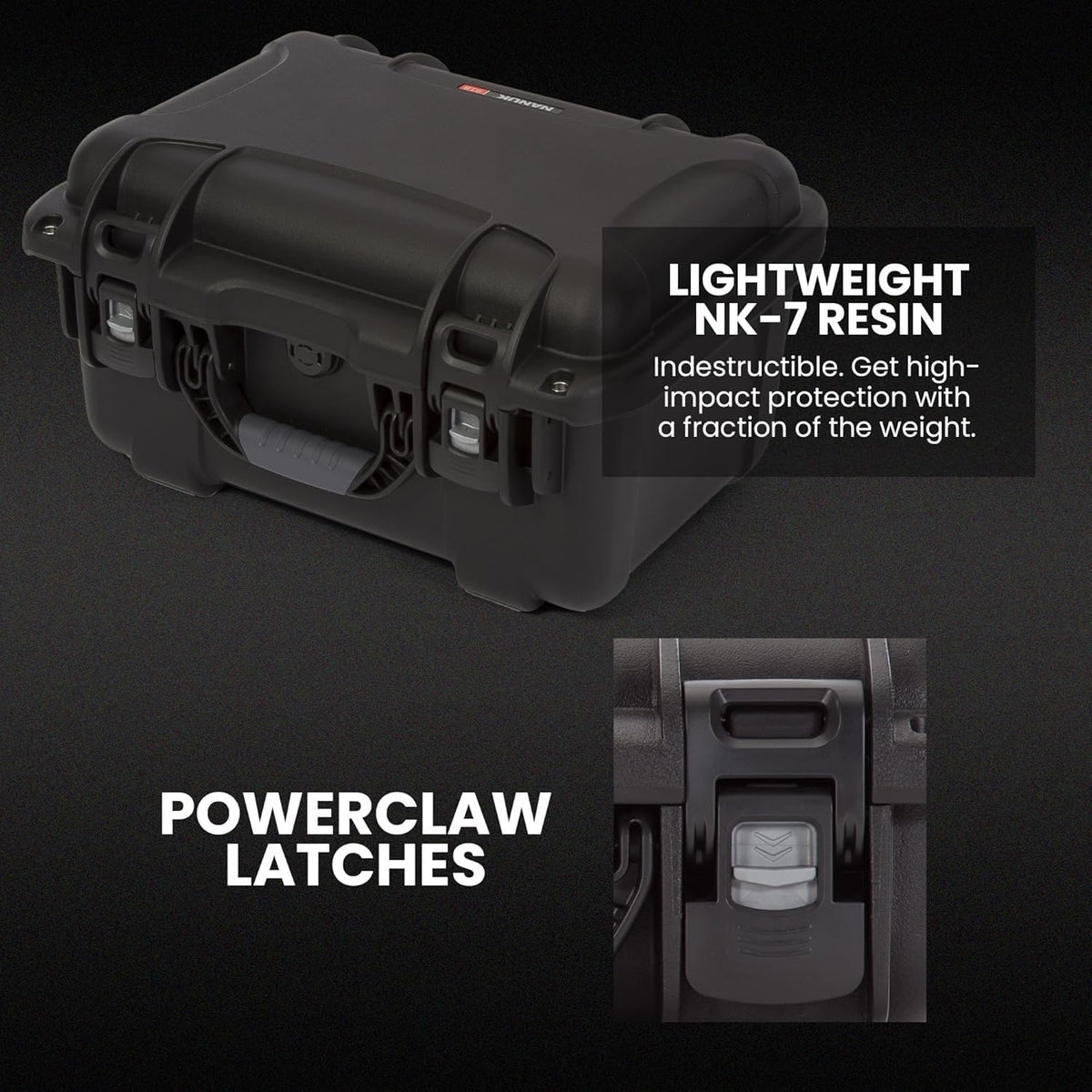 NANUK 918 Hard Case with 3 UP Custom Foam Insert, IP67 Waterproof & Crushproof, Rugged Construction for Ultimate Protection, Made in Canada – Black (16.9” x 12.9” x 9.3”)