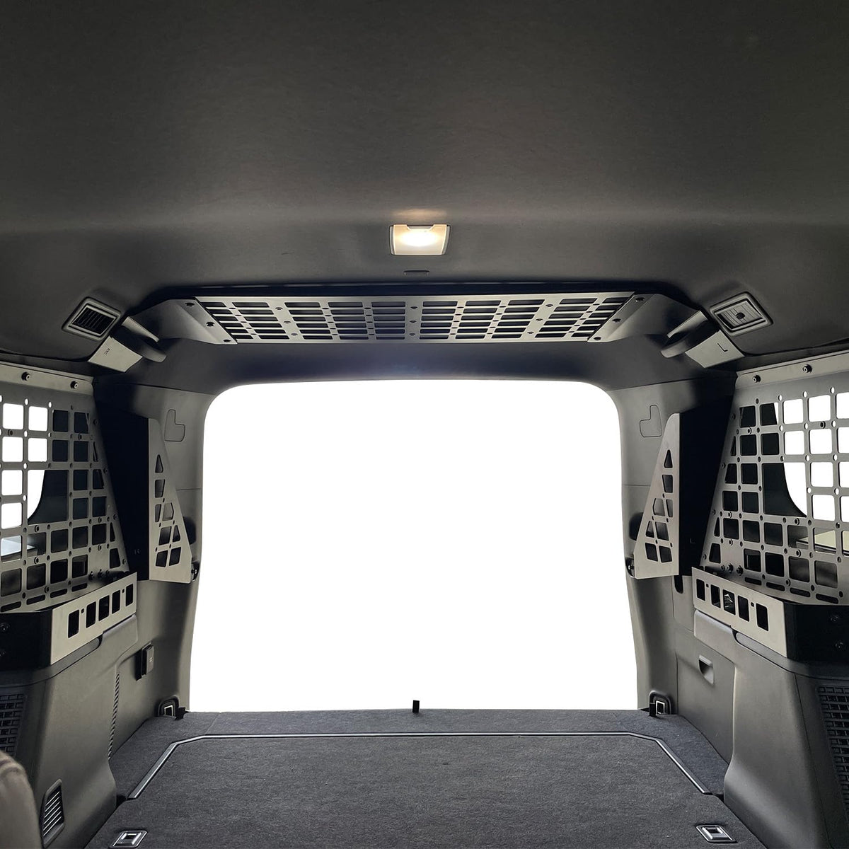 HIGH FLYING 2024 2025 2026 for Toyota Land Cruiser Prado LC250 Overhead Molle Roof Panels Shelf Storage Organizer Interior Rear Cargo Racks (Roof Shelf)
