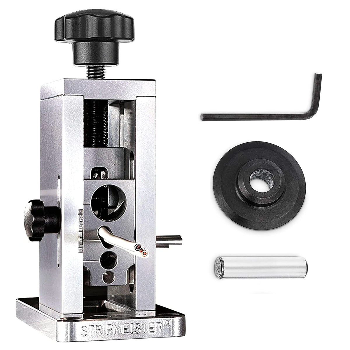 StripMeister Original Wire Stripping Machine & E250 Blade Replacement Kit - Drill Powered Stripper Tool, Made Easy (Bundle)