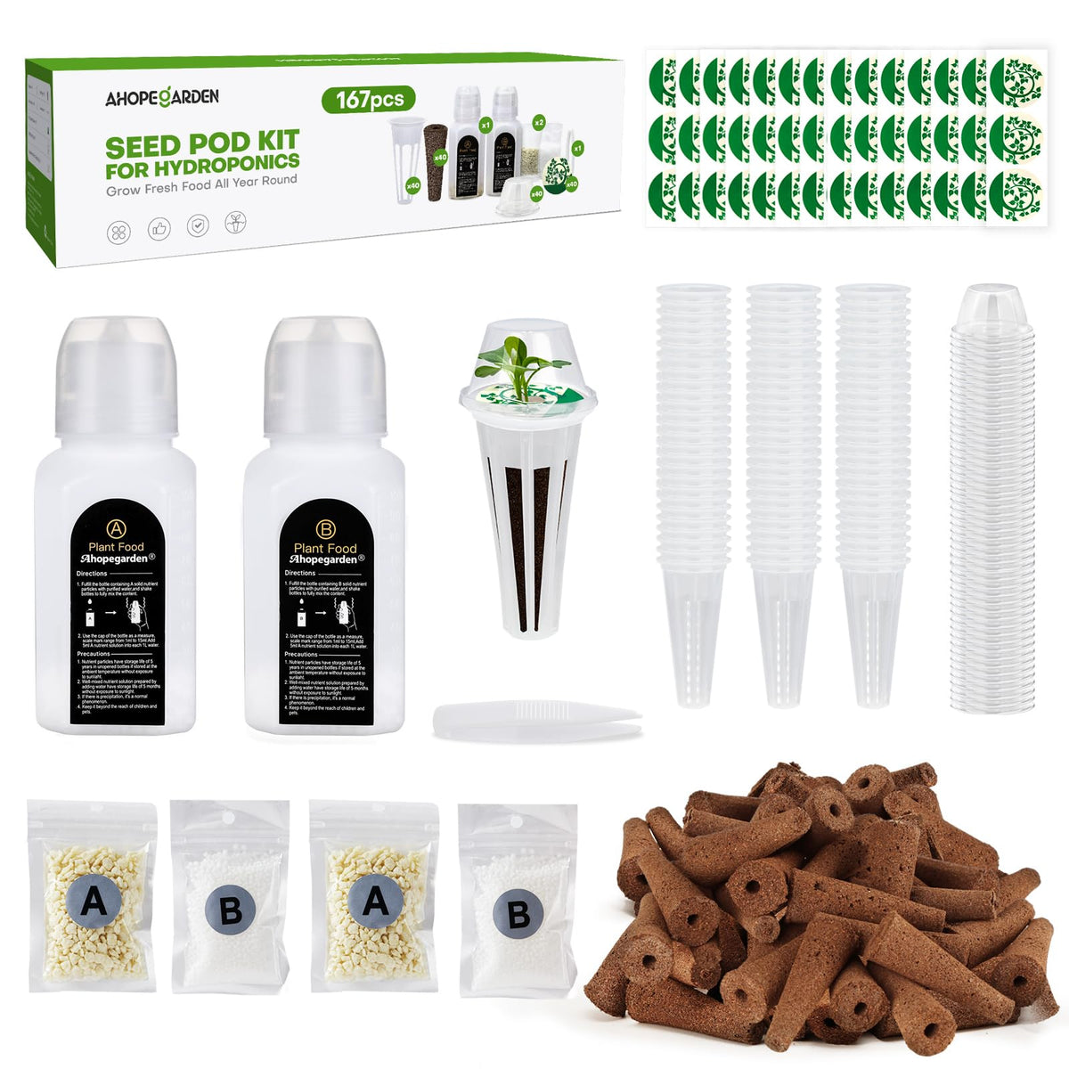 Hydroponics Growing System Indoor Garden with 167pcs Seed Compatible