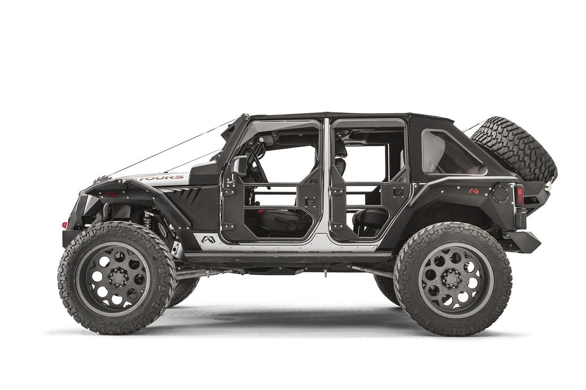 Fab Fours JK2070-1 07-17 Jeep Jk Slant Back Tire Carrier for The Y1261T