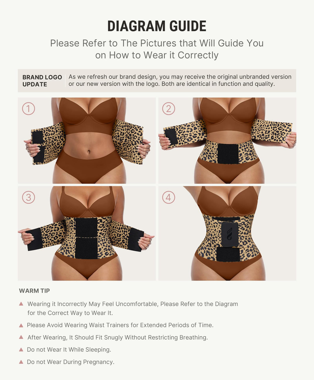 FeelinGirl Workout Waist Trainer Belt for Women Corset Waist Trimmer Belly Band Body Shaper Sports Girdles Leopard M