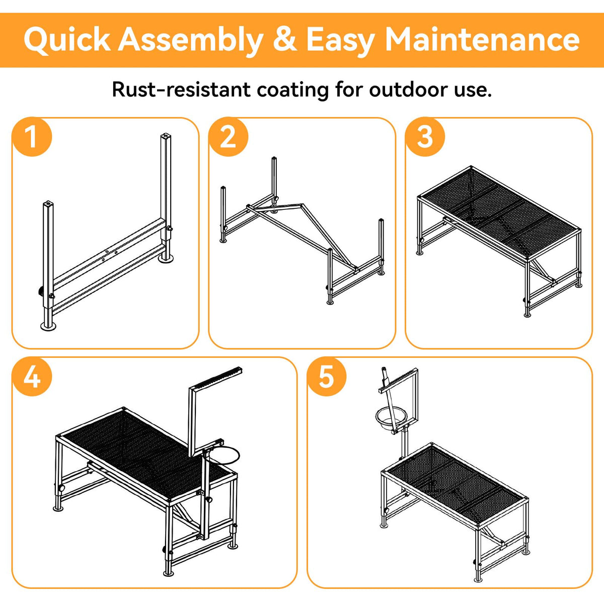 FULUPET Goat Milking Stand with Feed Bin, 600 LBS Heavy Duty Sheep Trimming Stand, Adjustable Headpiece Livestock Stanchion, Stable Metal Hoof Trimming Platform for Grooming & Shearing, Farm Equipment
