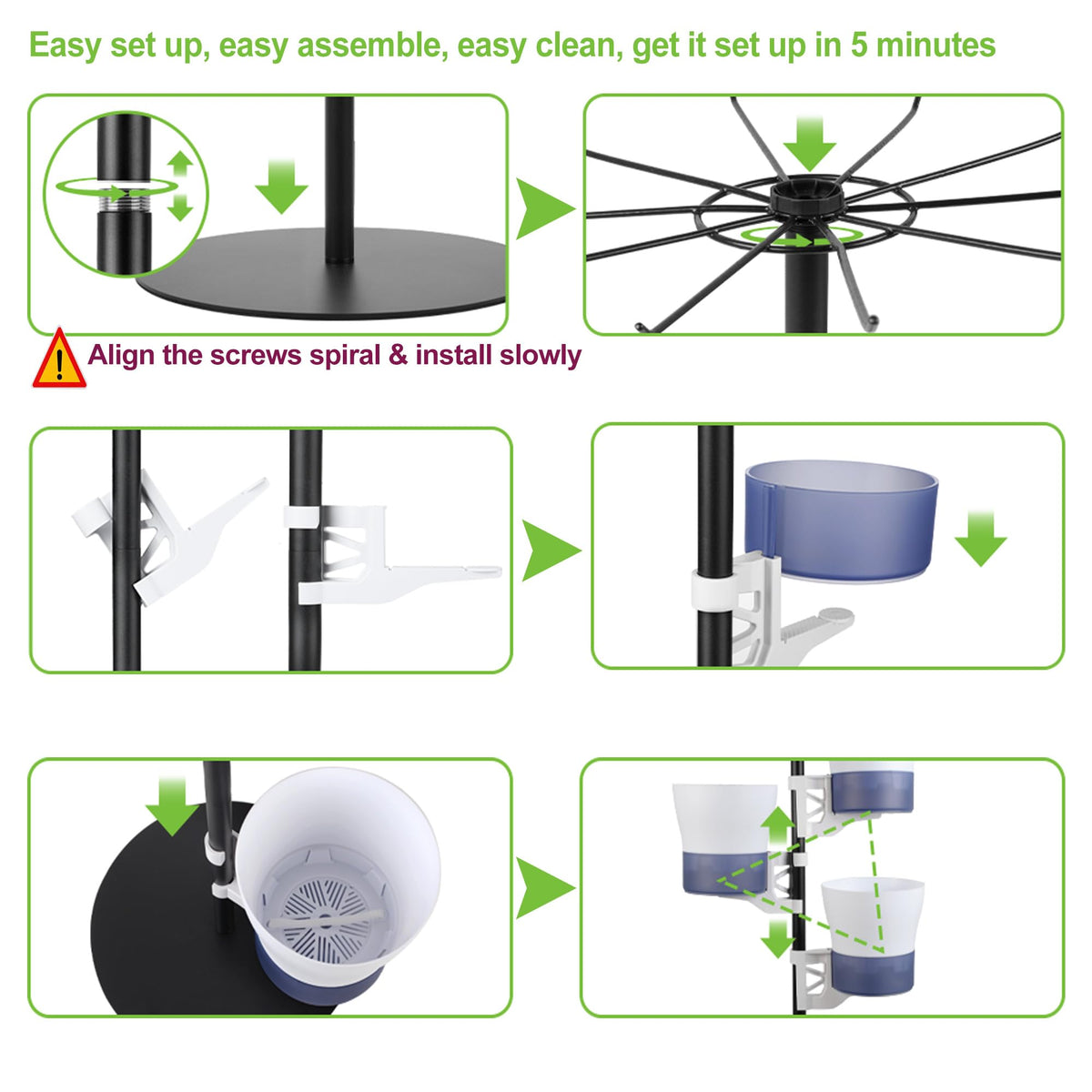 Hydroponics Growing System kit Indoor + Multi DIY Tall Metal Stand with self Watering Planter hydroponics Growing System Tower