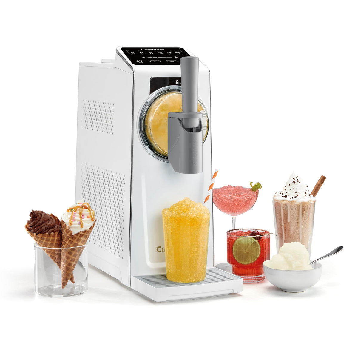 Cuisinart 6-in-1 Slushy & Soft-Serve Maker, Ice Cream Maker Machine Makes Soft-Serve Ice Cream, Slushies, Sorbet and More, Quick-Freeze Chill Technology Maintains Perfect Temperature, ICE-200