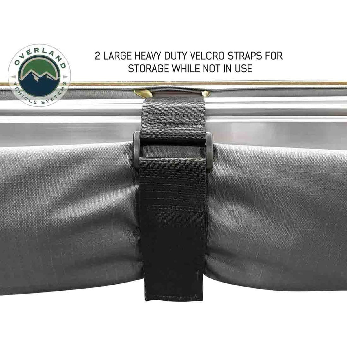 Overland Vehicle Systems 19519907 HD Nomadic 270 Degree Awning Driver Side | 129 Sq Ft of Coverage | Dark Gray Fabric with Travel Cover Included | Twist and Lock Technology | Weather-Resistant