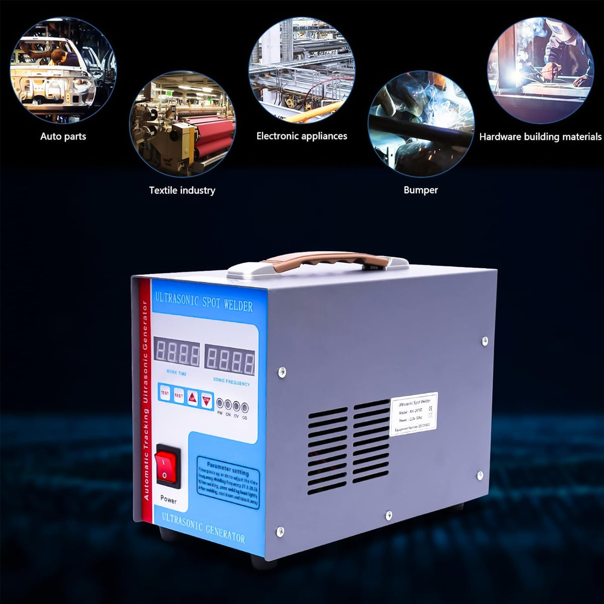 Welding Machine 28KHz Handheld Ultrasonic Spot Welder Plastic Welding Machine Portable Spot Welding Machine for ABS/PP/PE