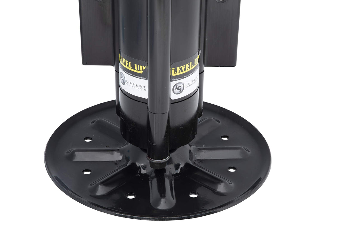 Lippert Level Up Replacement Hydraulic Landing Gear Left Jack for 5th Wheel RVs and Travel Trailers, 14,000-lbs. Lift Capacity, Aluminum, 9" Diameter Footpad, 27-7/16" Height - 433467