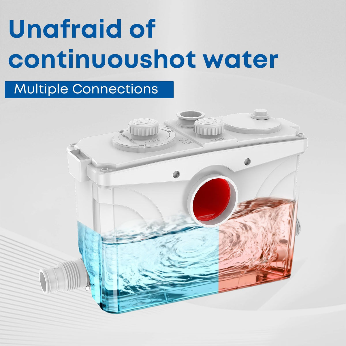 Dreamsani 700W Macerator Pump for Upflush Toilet, Energy-Saving Pump,Waste Water Disposal Pump Toilet Sink Shower Laundry Kitchen Basement