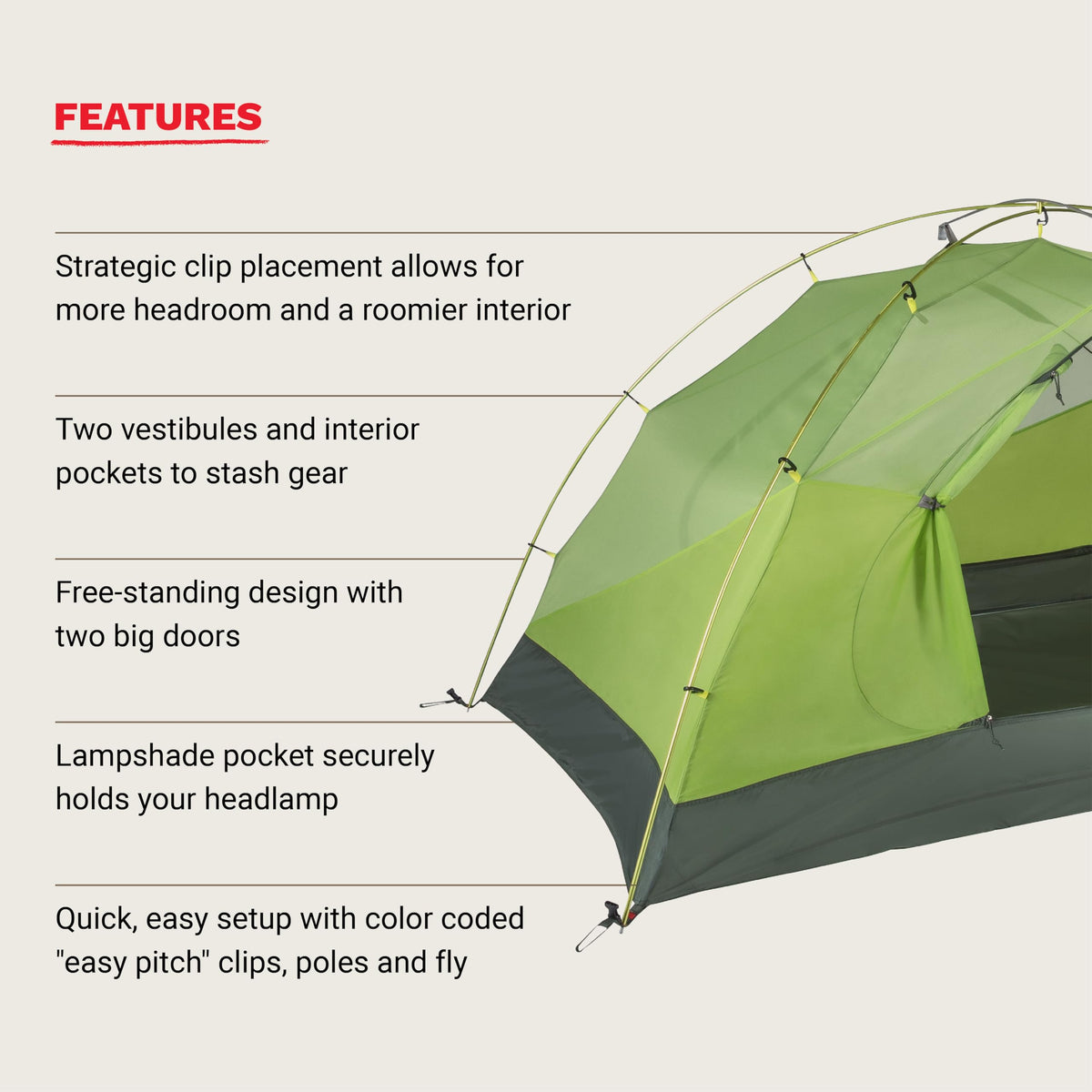 Marmot Crane Creek 2P Tent | Marmot Tent, Two-Person, Lightweight and Durable for Backpacking, Camping, Mountaineering in Fall