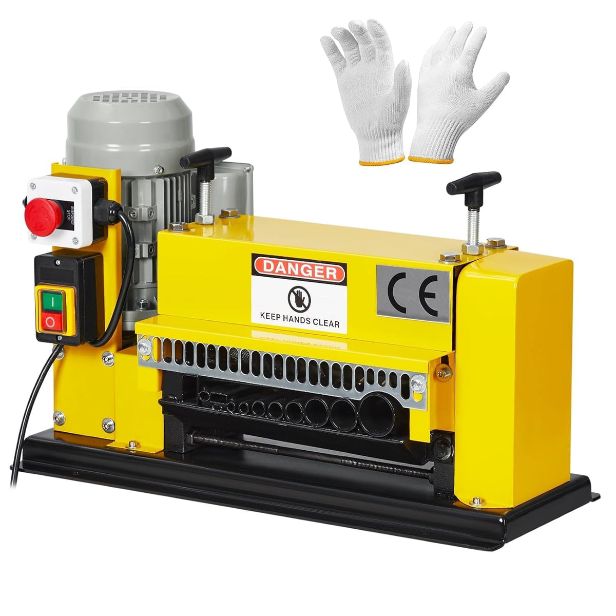 Wire Stripping Machine 0.06 inch -1.5 inch, 370w Portable Powered Wire Stripper Machine, 11 Channels 10 Blades & 65ft/minute, Automatic Wire Stripping Tool for Recycling Copper Wire