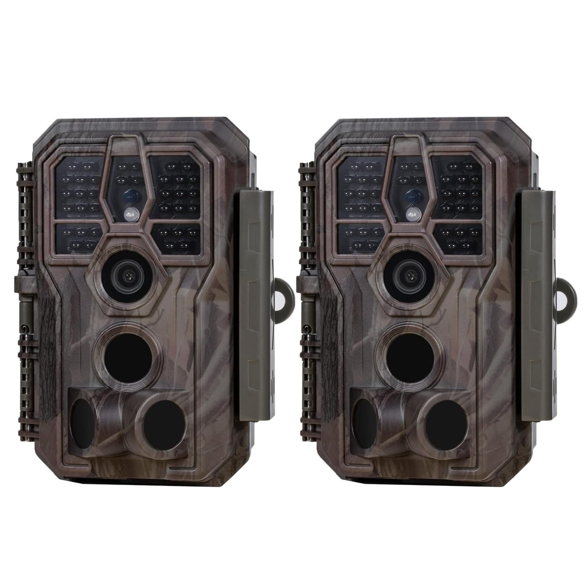 GardePro E5S 2-Pack Trail Camera (Non-Cellular, Non-WiFi), 64MP Photo & 1296P HD Video, 0.1s Trigger, 100ft No-Glow Night Vision, Motion Activated Wildlife Camera