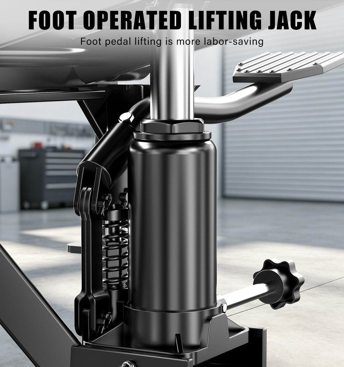 HUGOASIS 300 LBS Heavy Duty Motorcycle Scissor Lift Table, Portable Hydraulic Lift Jack with Wheels, 13.8" to 34.3" Lift Range, 16.1"x13.4" Platform for Motorcycle, Dirt Bike, Scooter Maintenance