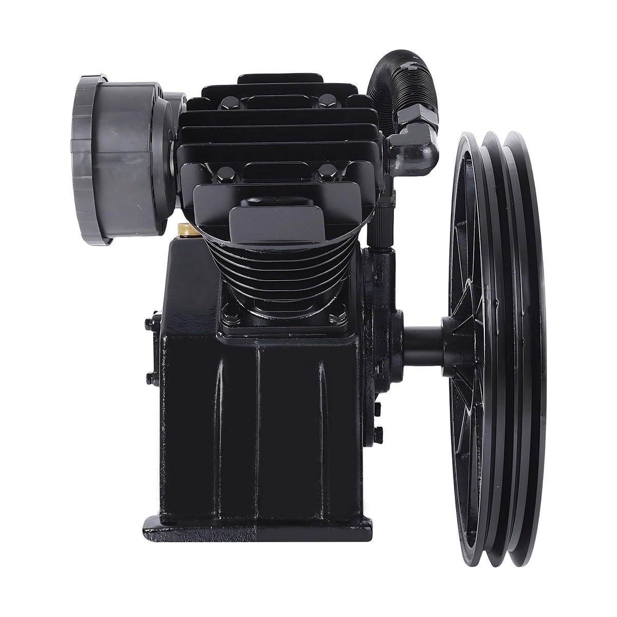 Cast Iron Twin Cylinder Air Compressor Pump Replacement, 145PSI 4HP, 8Bar