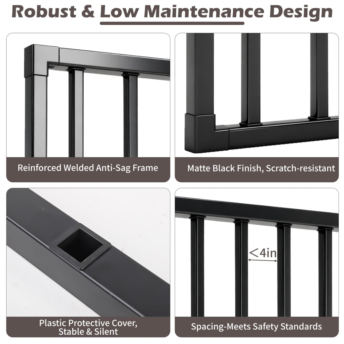 Outdoor Deck Fence Gate Kit, 48" W x 32" H Heavy Duty Metal Gate with Self-Closing Hinge & Lockable Latch, Fits Standard 36''H Deck, Weatherproof, Rust-Resistant, Used for Patio, Yard, Porch, Stairs