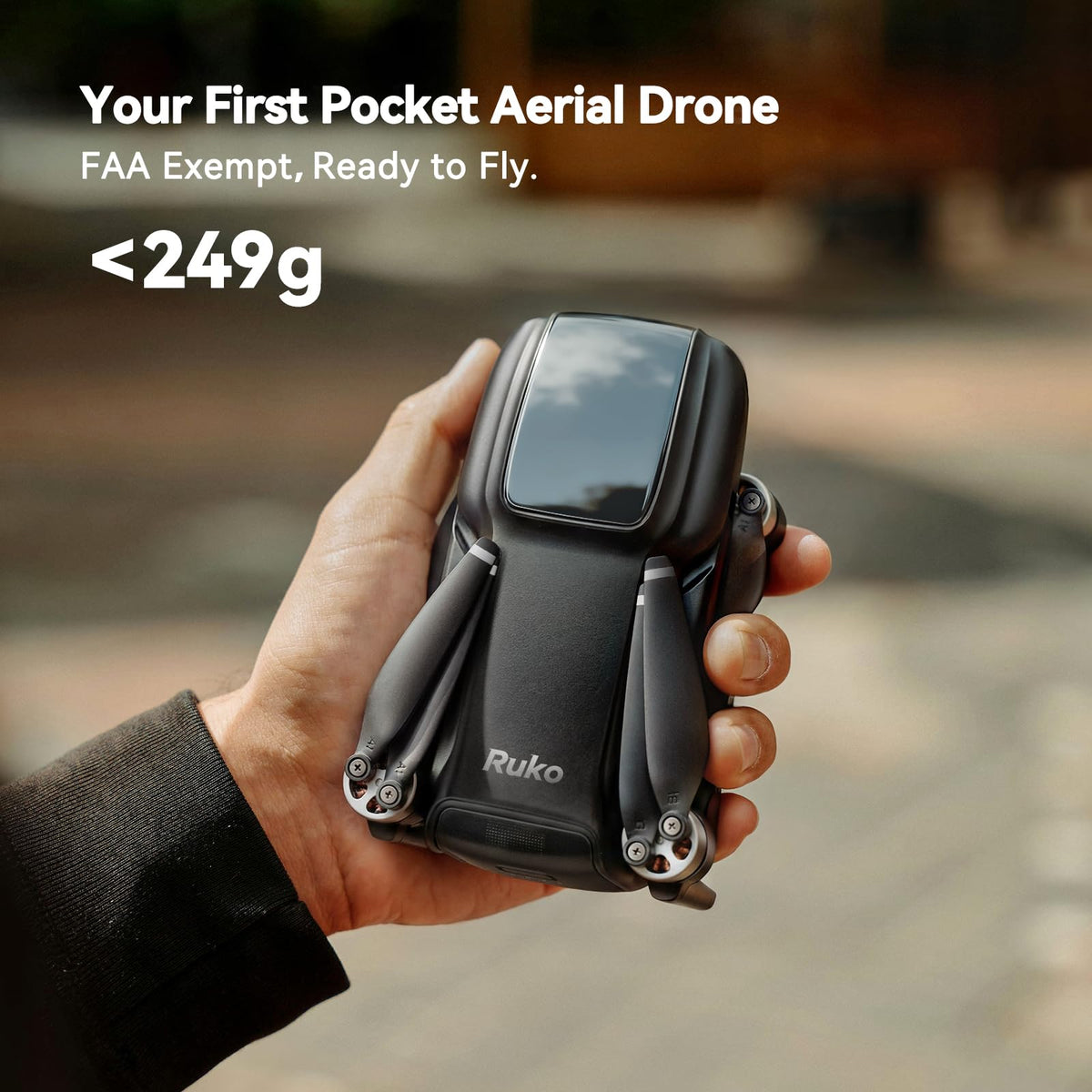 Ruko U11MINI 4K, Drones with Camera for Adults 4K Video 8K Photo, Under 249g, 3-Axis Gimbal, 20000ft FPV Transmission, AI Takeoff/Landing, Auto Return, GPS with Beeper, TOF, Beginner (96-Min Flight)