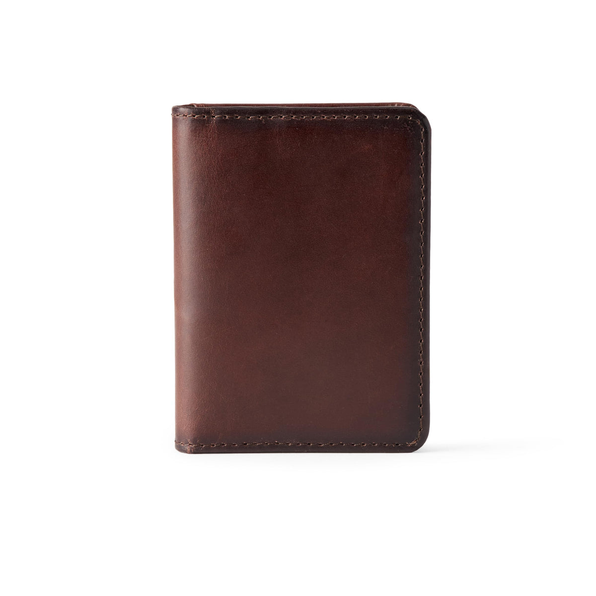 Amazon Essentials Men's Leather Casual Card Case Bifold Wallet, Brown, One Size