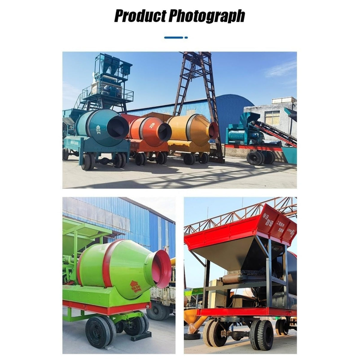 Portable Aggregate Mixing Plant, Small Concrete Batching Station with Cement Feeding System, Compact Mixer Plant for Construction Applications