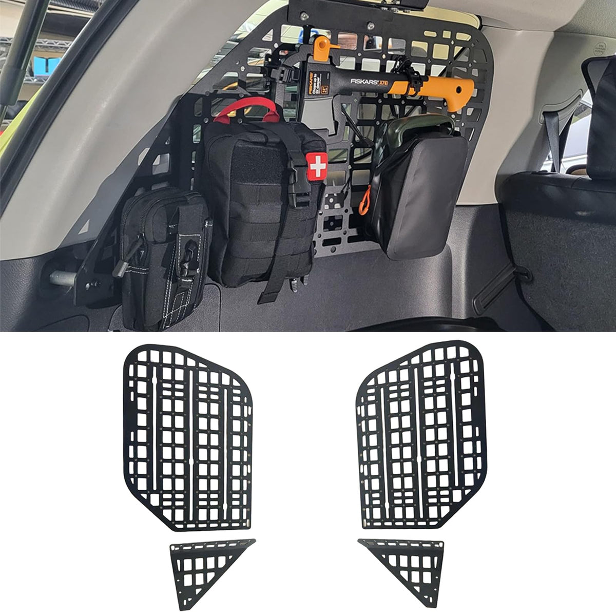 Modular Storage Panel System Rear Window Molle Panel Interior Cargo Rack Compatible with 2010-2024 Toyota 4Runner