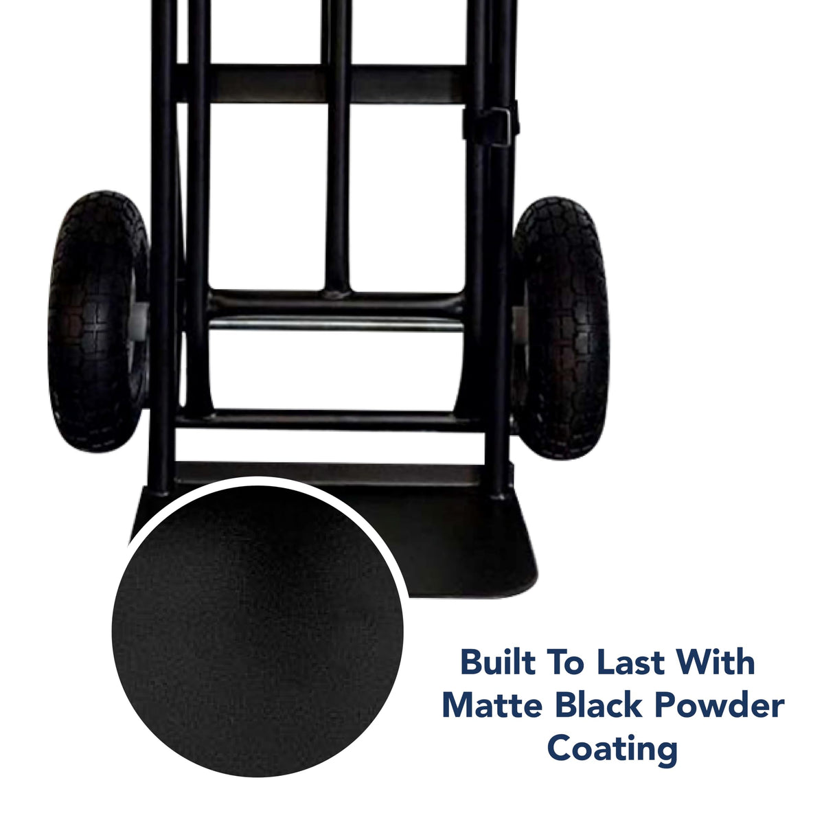 Olympia Tools 800 Lb Sack Hand Truck with Folding Nose, D Handle and 10" Pneumatic Wheels for Home and Office Use