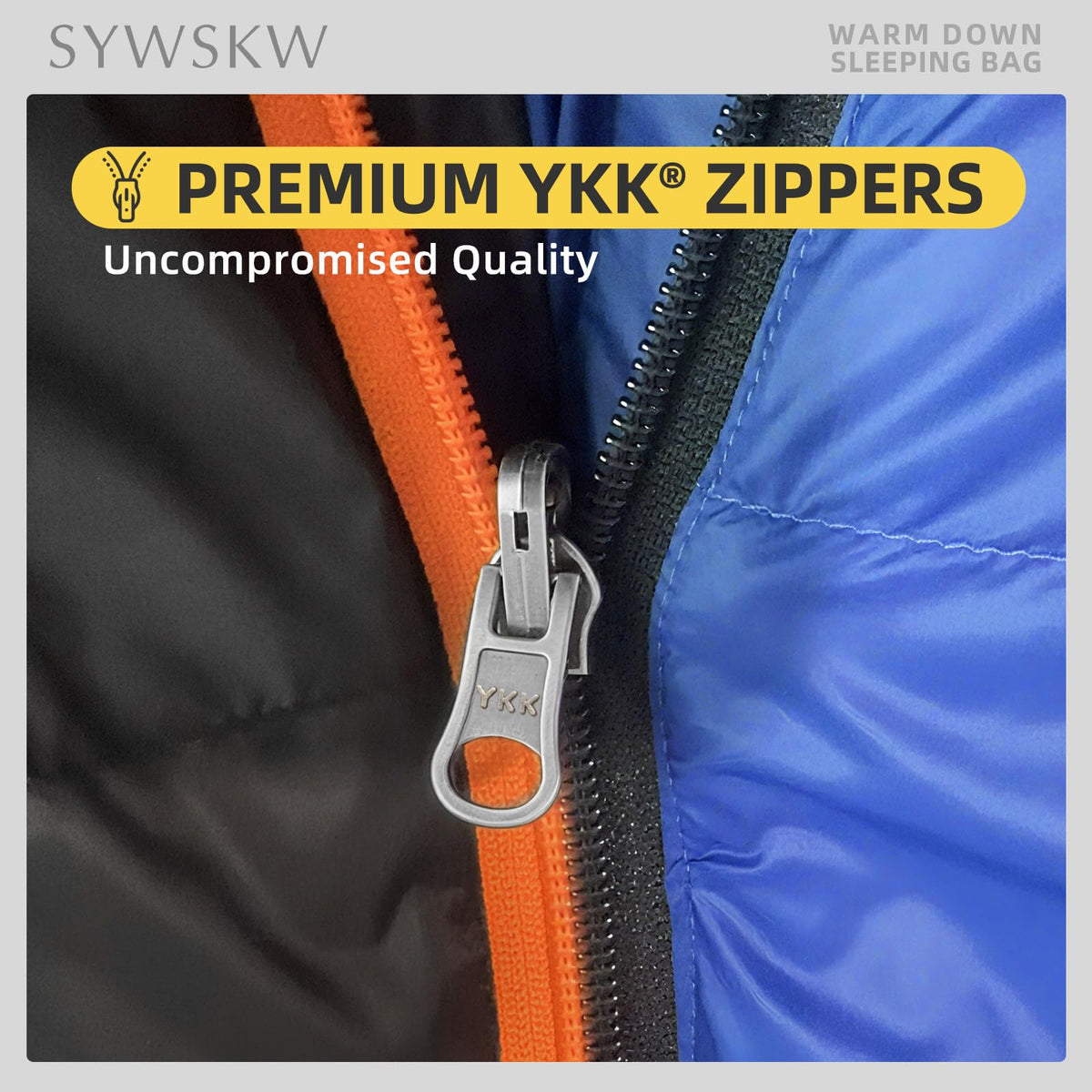 SYWSKW Down Sleeping Bag with Pillow, Ultralight Mummy Sleeping Bag for Backpacking,Hiking and Camping Outdoor with YKK Two-Way Zipper,680FP Duck Down